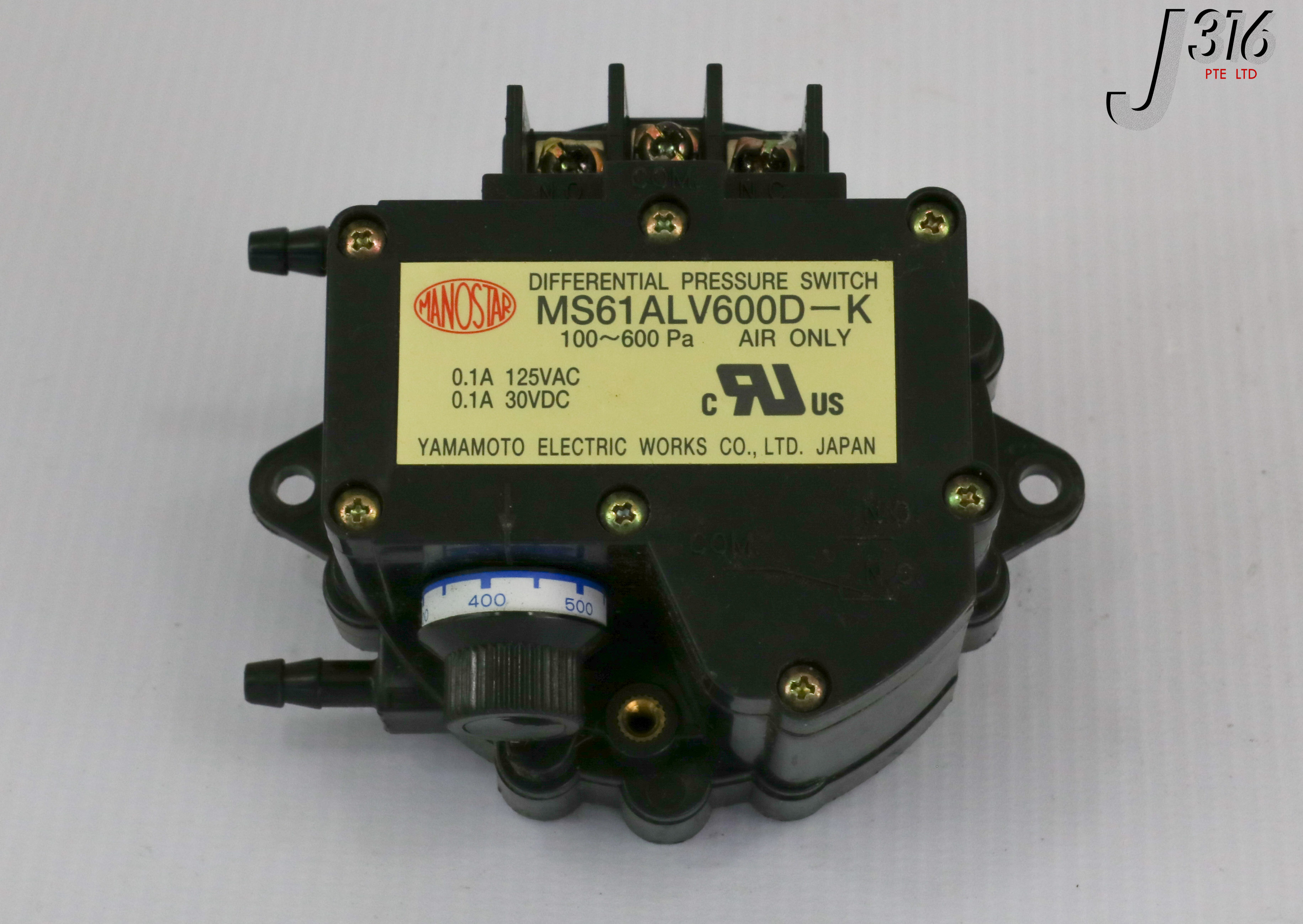 17889 MANOSTAR YAMAMOTO DIFFERENTIAL PRESSURE SWITCH, 100~600PA